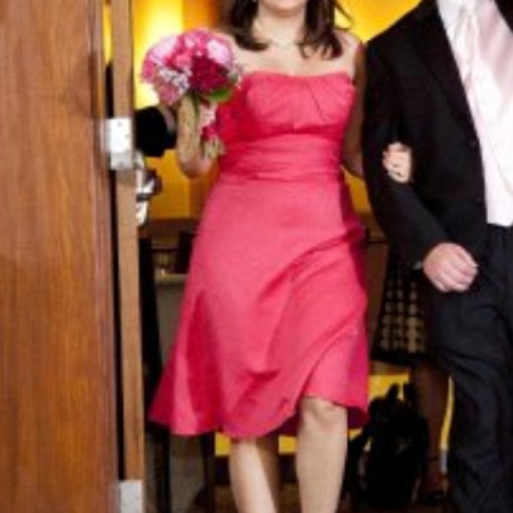 Hot Pink/Bubble Gum Pink Bridesmaid dress